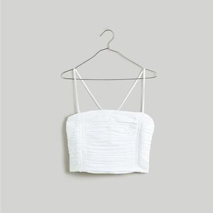 NWT Madewell Poplin Crop Tube Top